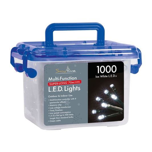 1000 Multifunction LED Lights with Timer - Ice White