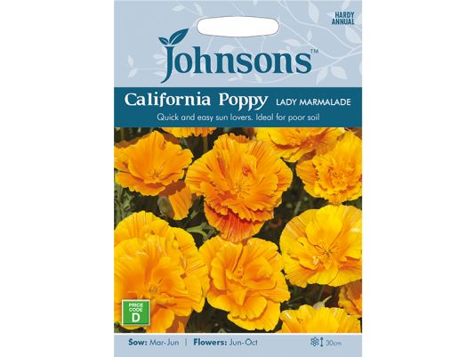 Eschscholzia Californian Poppy 'Lady Marmalade' Seeds