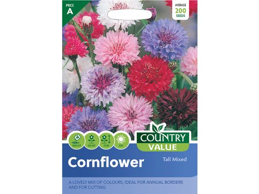 Cornflower 'Tall Mixed' Seeds