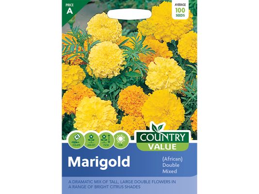 Marigold (African) 'Double Mixed' Seeds