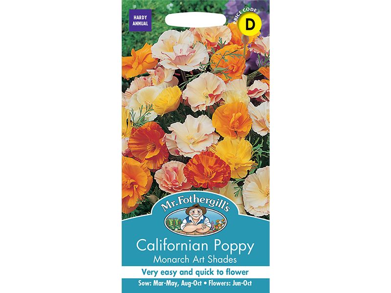 Eschscholzia Californian Poppy 'Monarch Art Shades' Seeds