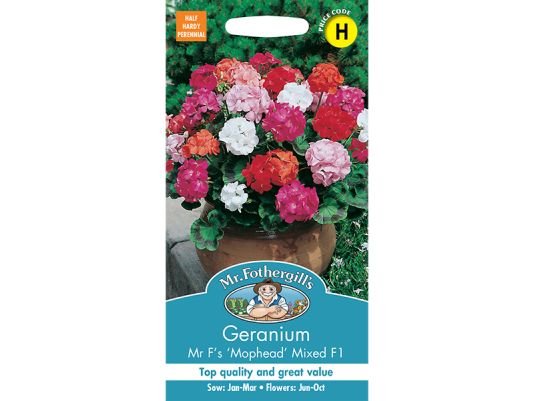 Geranium 'Mr F's Mophead Mixed' F1 Seeds