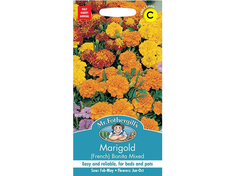 Marigold (French) 'Bonita Mixed' Seeds