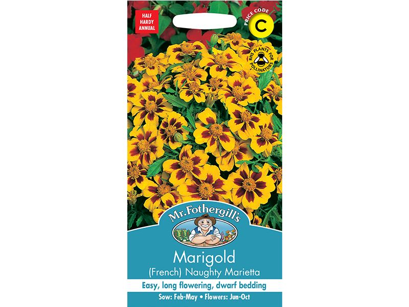 Marigold (French) 'Naughty Marietta' Seeds