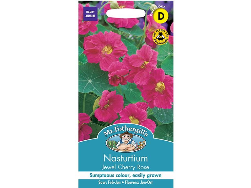 Nasturtium 'Jewel Cherry Rose' Seeds