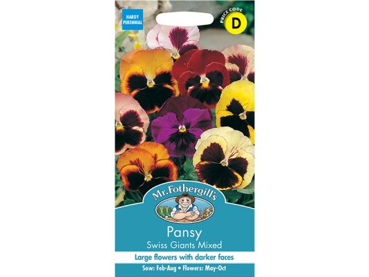 Pansy 'Swiss Giants Mixed' Seeds