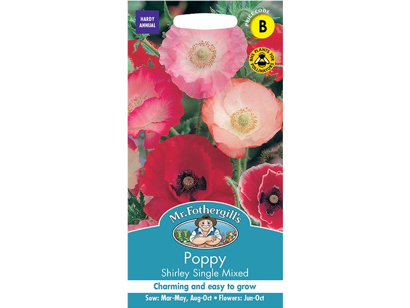 Poppy 'Shirley Single Mixed' Seeds