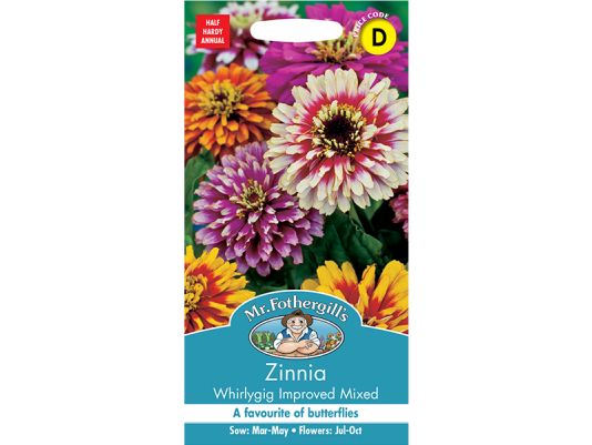 Zinnia 'Whirlygig Mixed' Seeds