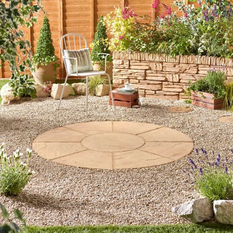 Abbey Paving Circle Kit York Gold 1.5m