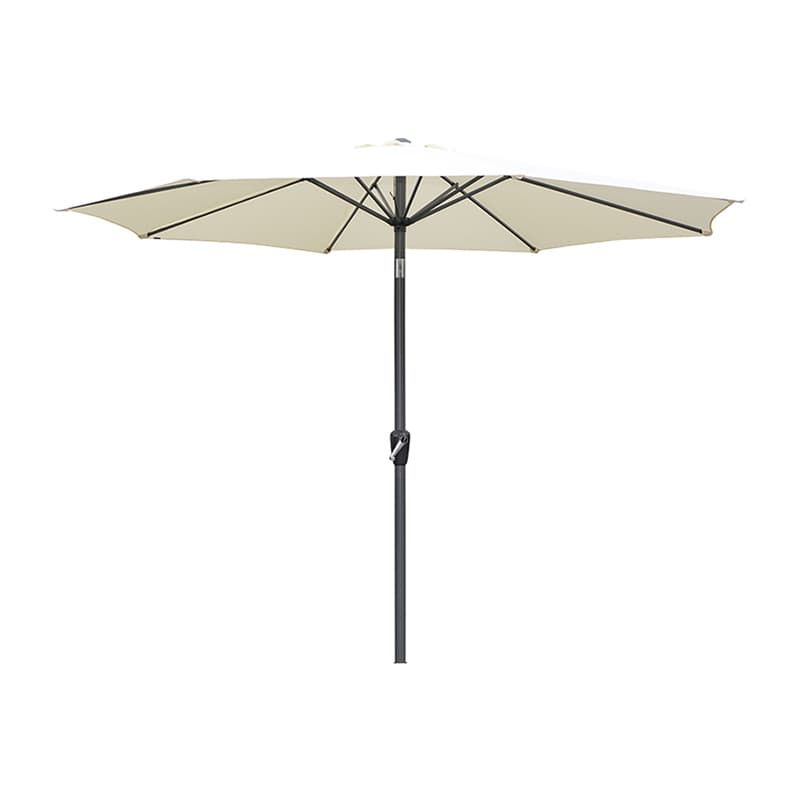 Aluminium Crank & Tilt Round Parasol Natural - 3m