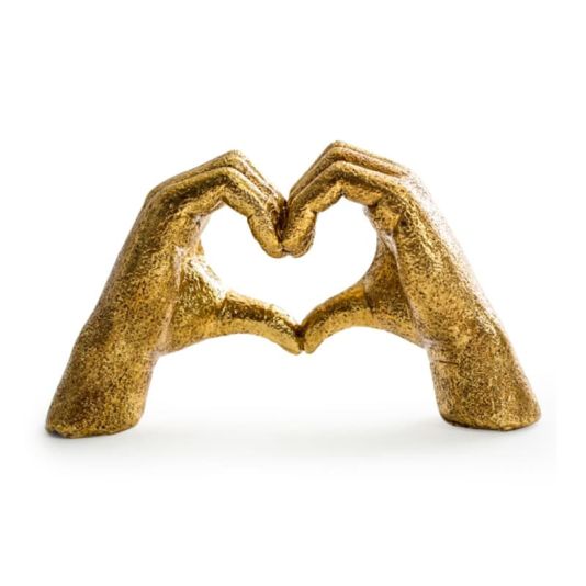 Antique Gold 'Heart Hands' Ornament