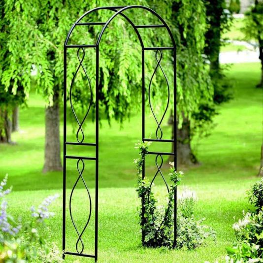 Arched Top Black Garden Arch