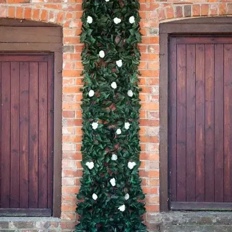 Artificial White Bloom Trellis 180 x 60cm