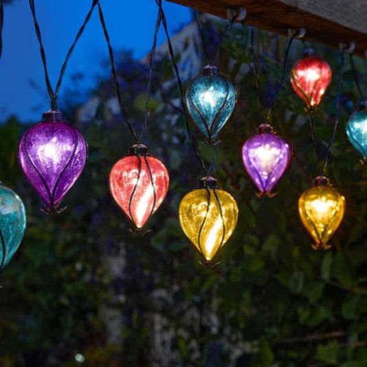 Balloon Rainbow Solar String Lights