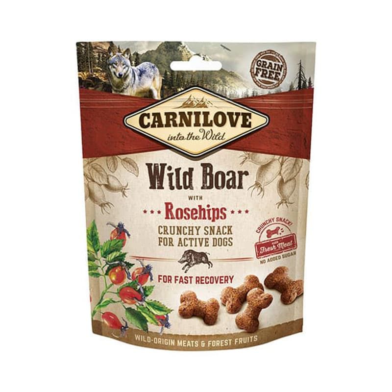 Carnilove Wild Boar with Rosehips Snacks 200g