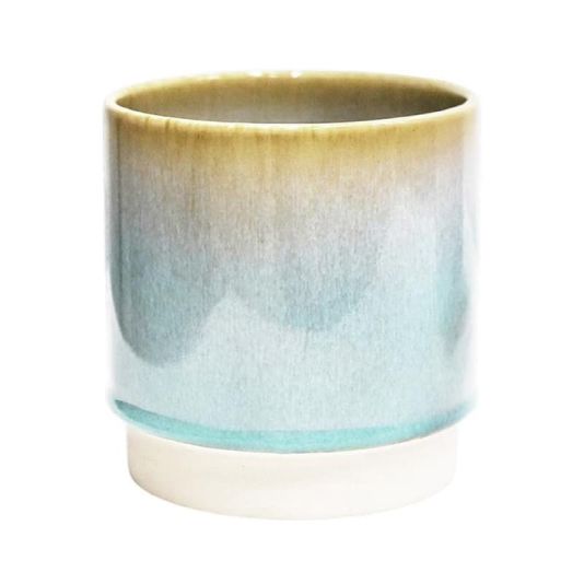 Copenhagen Two Tone Planter Aqua - 13.5cm