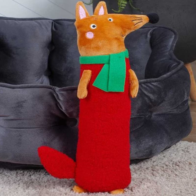 Fox dog toy outlet with squeaker