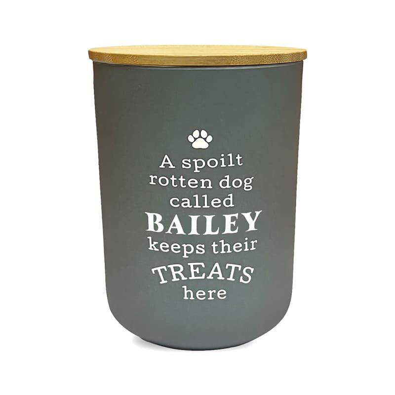 Grey dog hot sale treat jar