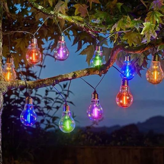 Eureka Neonesque Bulb Solar String Lights