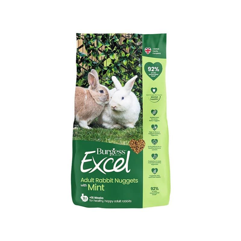 Excel Adult Rabbit Food Nuggets with Mint 10kg