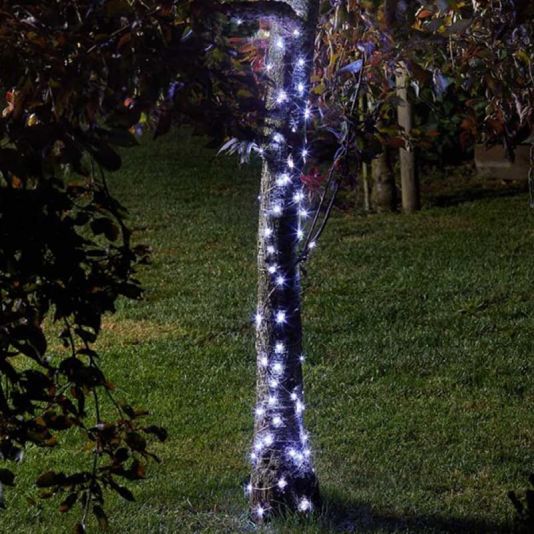 Firefly Solar String Lights Cool White 100 LEDs