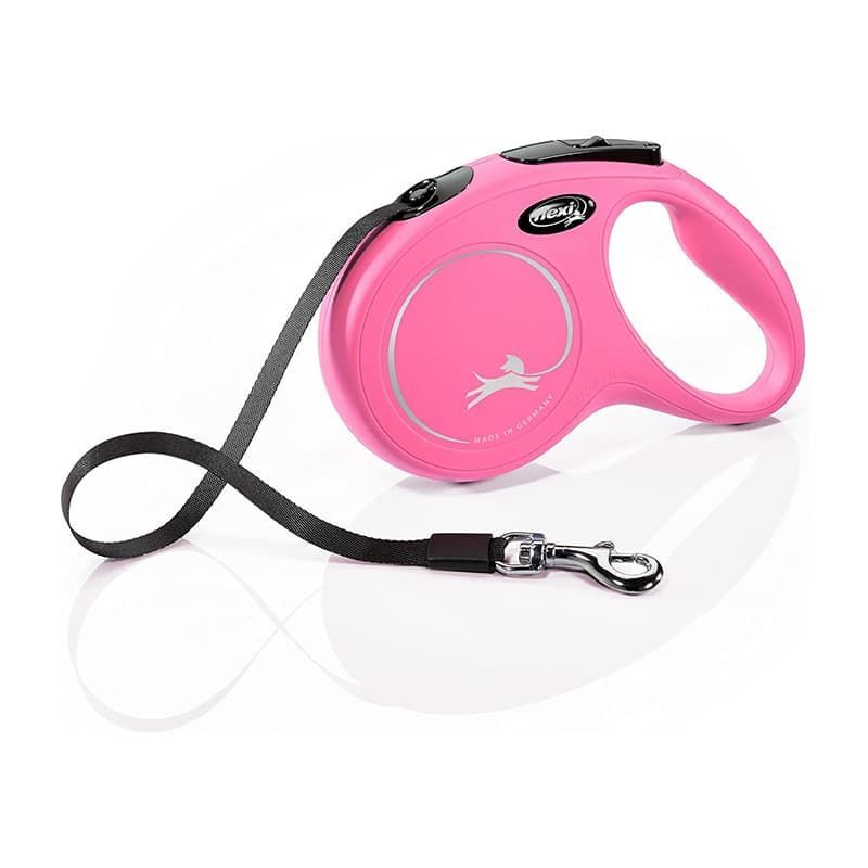 Flexi Classic Tape Retractable Dog Lead Pink Small