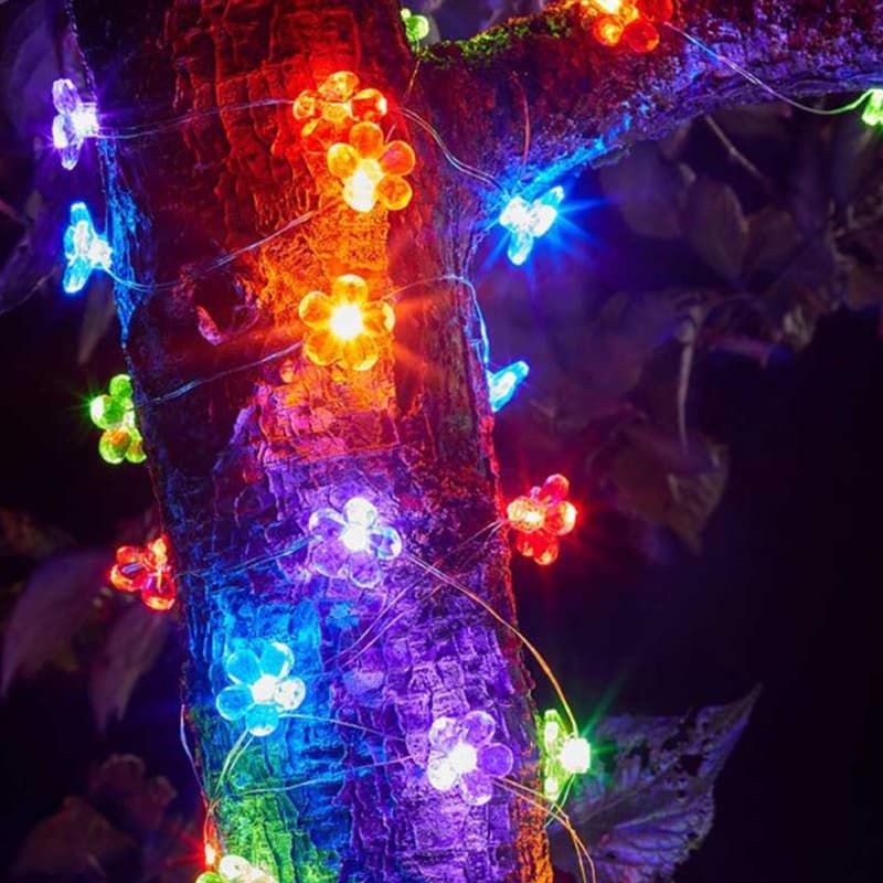 Flower Firefly Solar String Lights