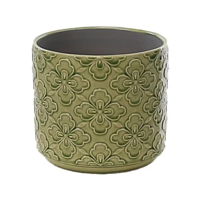 Flower Pot Cover Green - 14cm