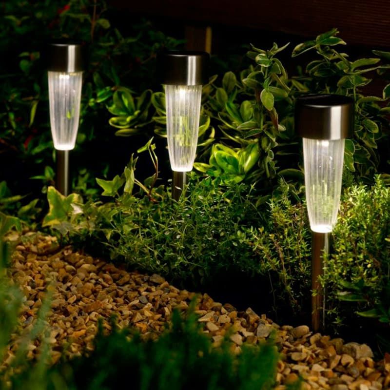 Fluted Solar Stake Light