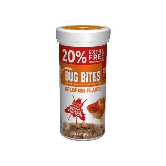 Fluval Bug Bites Goldfish Flake 45g +20% Extra Free