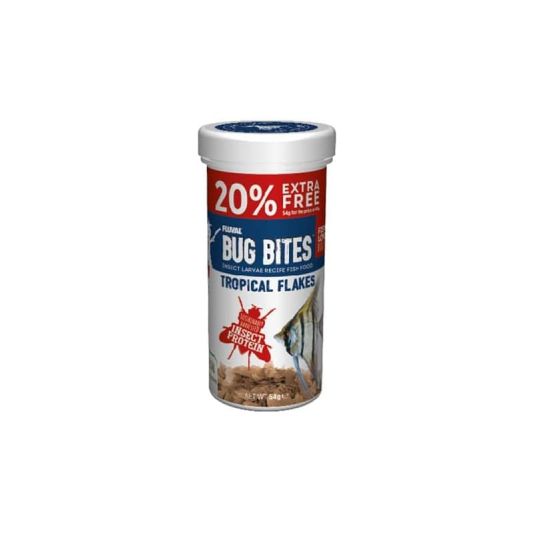 Fluval Bug Bites Tropical Flakes 45g + 20% Extra Free