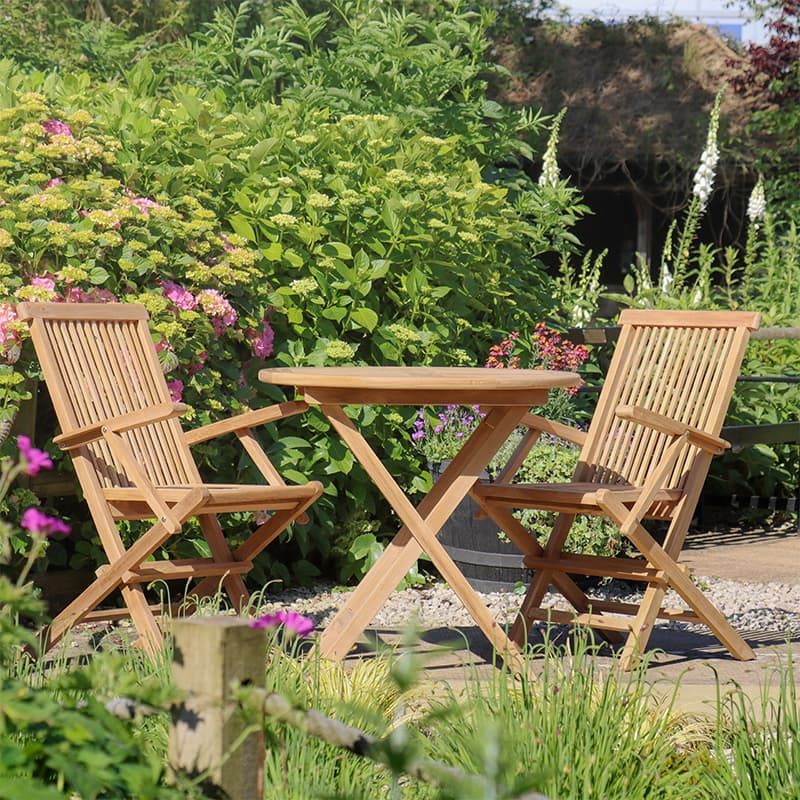 Folding Teak Bistro Set