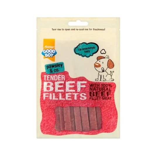 Good Boy Tender Beef Fillets 90g