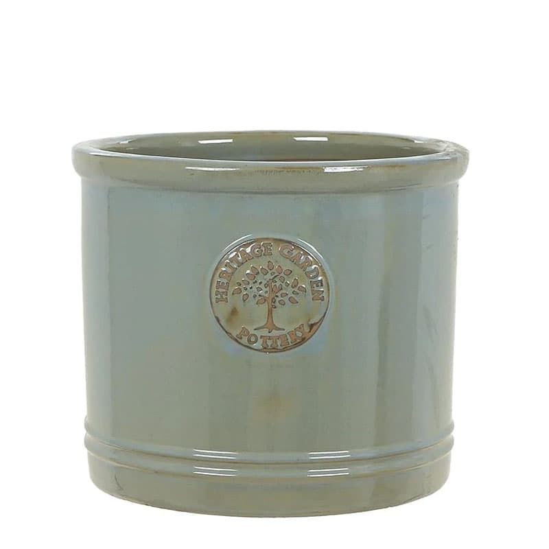 Heritage Cylinder Pot Green 25cm