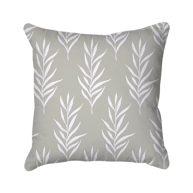 Grey Leaves Scatter Cushion 43 x 43cm