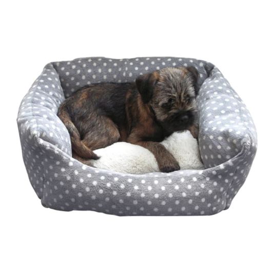 Grey Spotty 40 Winks Dog Bed 45cm