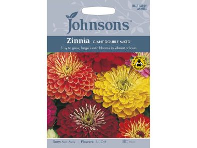 Zinnia 'Giant Double Mixed' Seeds