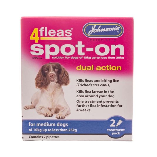 Johnsons Veterinary 4fleas Spot-on for Medium Dogs 10-25kg