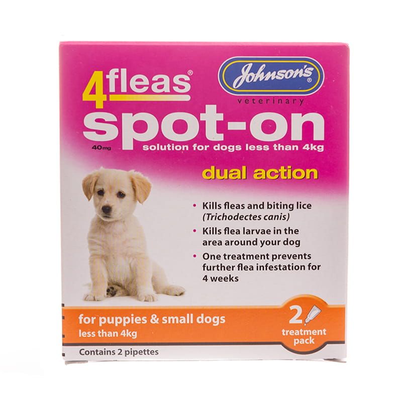 Johnsons Veterinary 4fleas Spot-on for Puppies up to 4kg