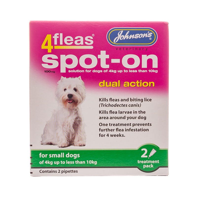 Johnsons Veterinary 4fleas Spot-on for Small Dogs 4-10kg