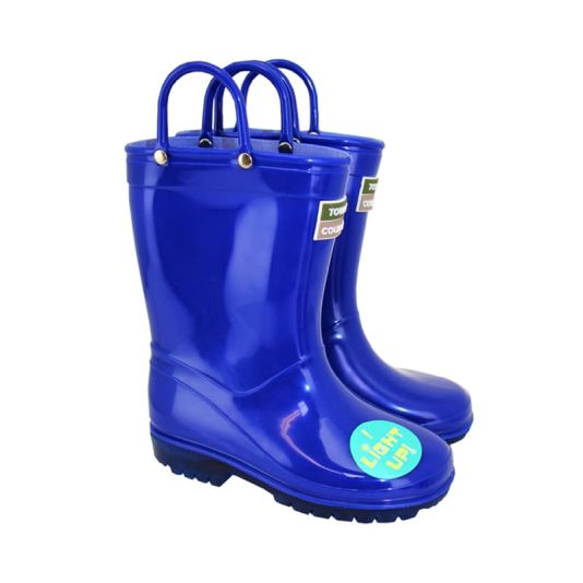 Kids Blue Light Up Wellies Size 7