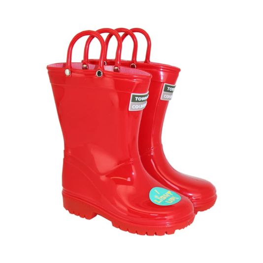 Kids Red Light Up Wellies Size 7