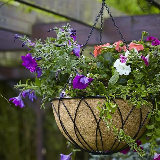 Lattice Hanging Basket with Coco Liner