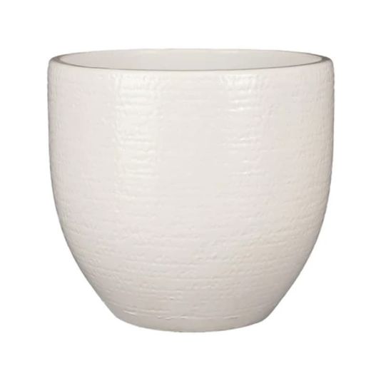 Milan Pot Cover White - 20cm