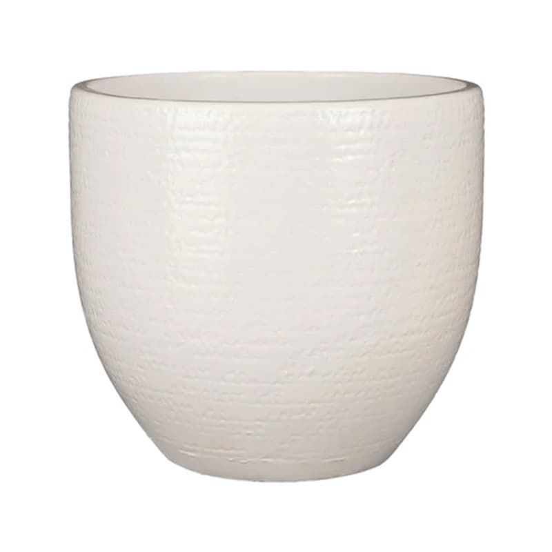 Milan Pot Cover White - 20cm