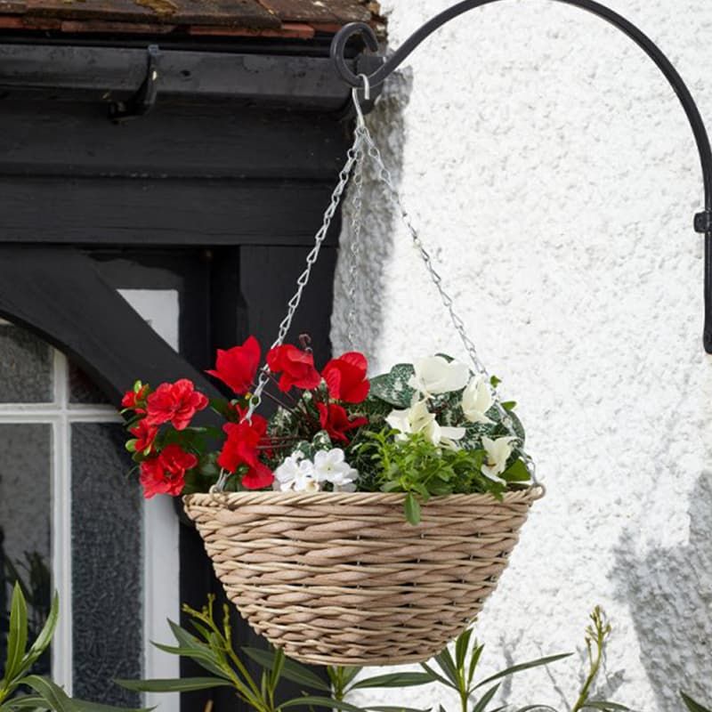 Mocha Faux Rattan Basket - 35cm