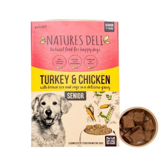 Natures Deli Turkey & Chicken Senior Tray 400g