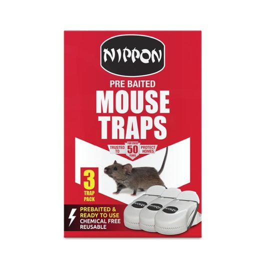 Nippon Pre-Baited Mouse Traps x 3