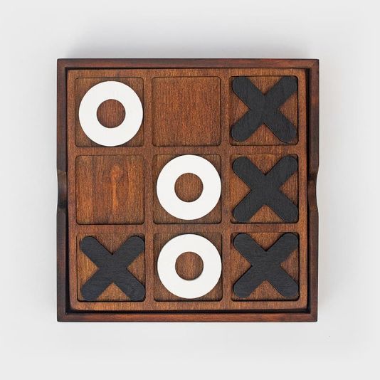 Noughts & Crosses Wooden Game