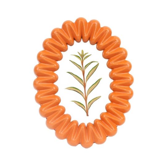 Oval Orange Wave Photo Frame 6 x 4"